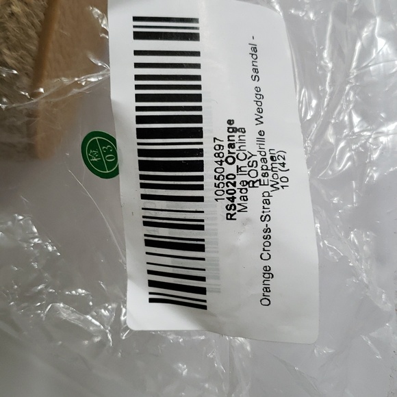 ROSY Orange Cross-Strap Espadrille Wedge Sandal - Women - Picture 8 of 8